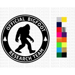 Bigfoot research team decal stickers for cars and laptops