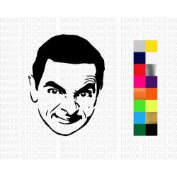 Mr Bean funny car and laptop sticker