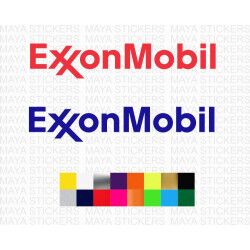 Exxonmobil logo sticker for cars, motorcycles, and others ( Pair of 2 )