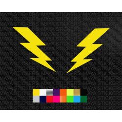 Flash lightning bolt decal sticker for cars, motorcycles, laptops and others ( Pair of 2 )