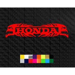 Honda dual skull logo sticker for motorcycles, cars, and helmets