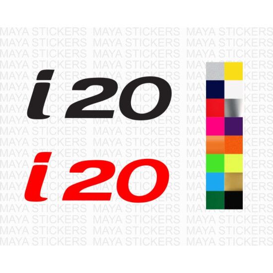 i20 logo car stickers ( Pair of 2 )