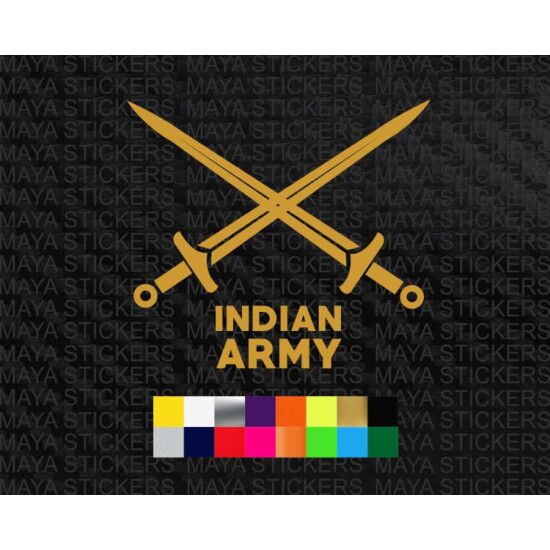 Indian army sword design sticker for cars, motorcycles and laptops D2