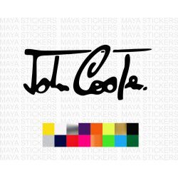 John Cooper autograph stickers for Mini Cooper