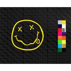 Nirvana Band smiley logo sticker for cars, bikes, laptops