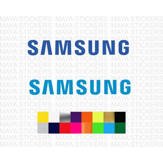 Samsung logo decal stickers for laptops, mobiles, tablets, TVs and others ( Pair of 2 )