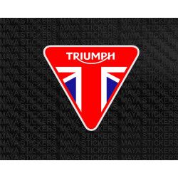 Triumph Triangular logo sticker in British Flag colors
