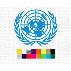 United Nations UN logo stickers for cars and laptops