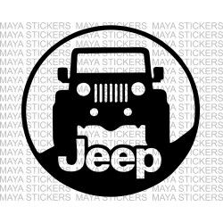Jeep round design offroad sticker for Jeeps, thar, suvs. 
