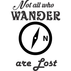 Not all who wander are lost sticker / decal for Cars, SUVs, laptops, motorcycles