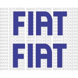 Fiat text logo car stickers ( Pair of 2 stickers )