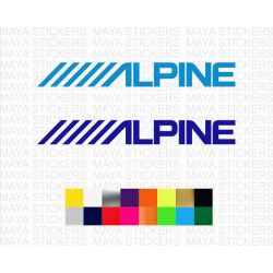 Alpine audio logo car stickers ( Pair of 2 )
