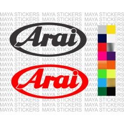 Arai helmets logo stickers in for bikes, cars, helmets ( Pair of 2 )