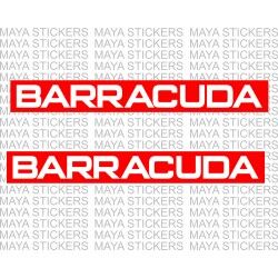Barracuda Moto logo stickers for motorcycles, helmets