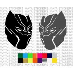 Black panther super hero mask decal sticker in custom colors and sizes