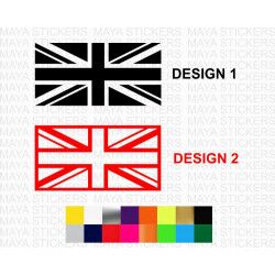 British Union Jack Flag logo stickers in single color for cars, bikes, laptops and others