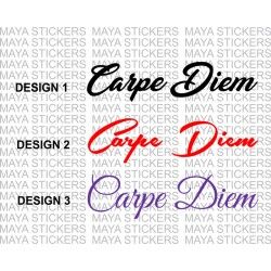 Carpe Diem decal stickers for cars, bikes, laptops