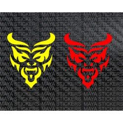 Devil tribal design sticker decal for cars, bikes, laptops