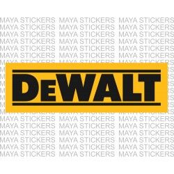DeWALT power tools logo stickers with background for tool boxes, cars, bikes