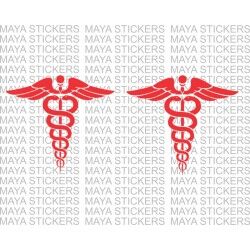 Doctor emblem stickers for scooty, cars, and bikes ( Pair of 2 stickers )