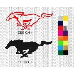 Ford mustang logo stickers in custom colors and sizes ( Pair of 2 mirrored sticker ) 