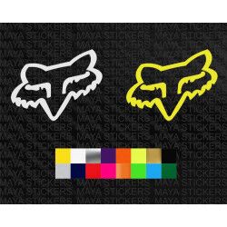 Fox racing fox head logo sticker for motorcycles and helmets ( Pair of 2 stickers) 
