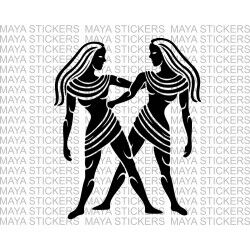 Gemini astrological sign stickers for cars, bikes, laptops
