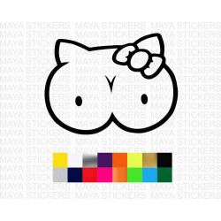 Hello kitty funny adult sticker / decal for cars, bikes and laptop