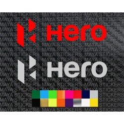 Hero Moto Corp logo sticker in custom colors and sizes ( Pair of 2 stickers )
