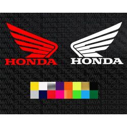 Honda two wheelers wings full logo sticker for bikes and helmets ( pair of 2)