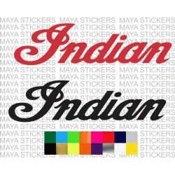 Indian motorcycles text logo stickers  for motorcycles and helmets ( Pair of 2 )