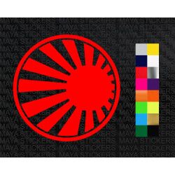 Japanese Rising sun round flag JDM stikcer for cars, motorcycles and helmets