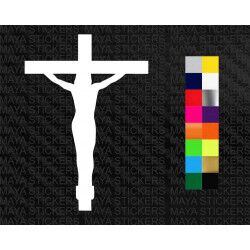 Jesus crucifix decal sticker for cars, bikes, laptops, door