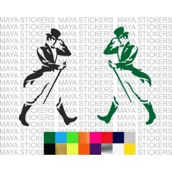 Johnnie walker logo decal sticker for cars, bikes, laptops, mobile ( Pair of 2)