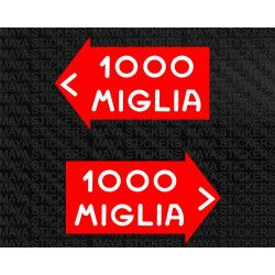 Mille Miglia decal stickers  for cars, bikes, helmets and others