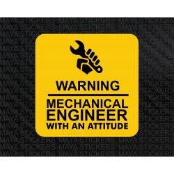 Mechanical engineer with an attitude decal sticker
