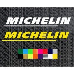 Michelin text logo decal stickers for cars and bikes ( Pair of 2 stickers )