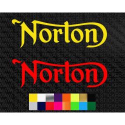 Norton motorcycles logo stickers for bikes and helmets ( Pair of 2 )