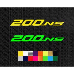 Pulsar NS200 logo decal sticker for bikes and helmets (Pair of 2 stickers) 