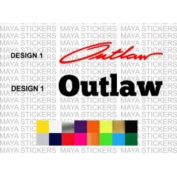 Outlaw decal stickers for cars, bikes, laptops
