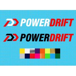Power Drift logo sticker for bikes, helmets, cars. 