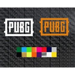 PUBG logo stickers in custom colors and sizes ( Pair of 2 )