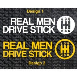 Real Men drive stick, Car bumper sticker 