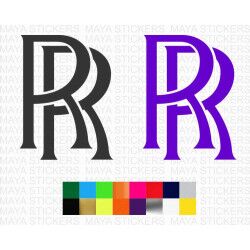 Rolls Royce RR new 2020 logo stickers ( Pair of 2 )