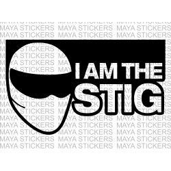I am the Stig sticker for cars, bikes, laptop & Helmets