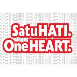 Satu Hati, One Heart Honda Motogp sticker in Red and white