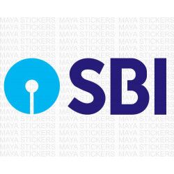 SBI logo stickers for cars, bikes, laptops, glass, wall
