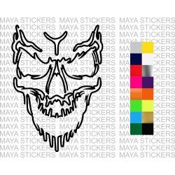 Skull sticker in Outline style for cars, bikes, laptops