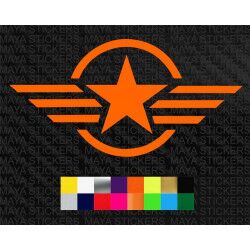 Military star and Stripes stickers for cars, bikes, laptops, helmets
