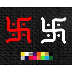 Swastika sticker for cars, bikes, laptops, doors and wall ( Pair of 2 )